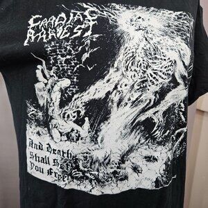 Mens T-Shirt Cardiac Arrest Band Tee Black Medium Chicago Death Metal Rock Punk